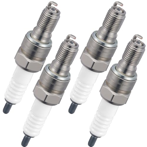 Image of BDFHYK 3797 Iridium Spark Plugs Compatible with Honda CB1 CB900F CRF150R CRF150RB Interceptor VTR Magna 750 Metropolitan 50 PCX150 Ruckus 50 SH150i Silver Wing 600 ST1100 ST1100AL CR8EHIX-9 Set of 4