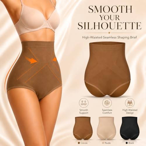 Image of DREAM SLIM Women's High-Waist Seamless Body Shaper Briefs Tummy Control Panty Butt Lifter Shapewear Slim Waist Trainer