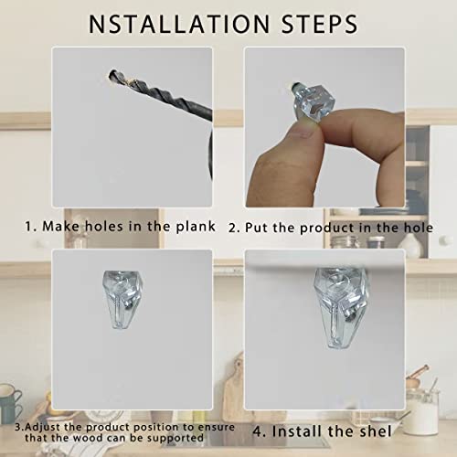 20 Pcs 5Mm Clear Plastic Cabinet Shelf Support Pins, Clear Shelf Support Pegs, Shelf Pins Clear Shelf Support Pegs, Shelf Holder Replacement Peg, Shelf Holder Bracket Steel Pins #TOP4