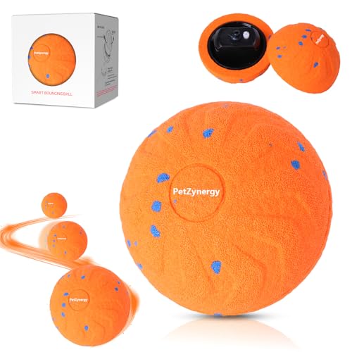 Pelota interactiva para perros Wicked Ball, pelota inteligente de juguete para perros, automovible y giratoria con 2 modos de juego, E-TPU, IPX7 impermeable, recargable, para perros medianos y grandes