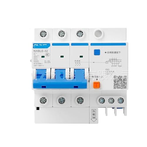 Interrupteur d'air 3P 32A avec disjoncteur 2P et protection fuite 63A