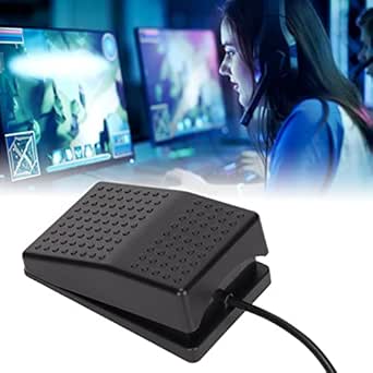 USB Foot Pedal, Single Foot Pedal Mechanical Switch with Indicator ...