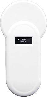 SLPB H01-T 134,2 KHz Leitor de Chip para Animais Portátil 134,2 KHz Leitor de T de Animais de 134,2 KHz Display OLED Formato FDX-B com Buzz-er para Gerenciamento de Criação de Aves