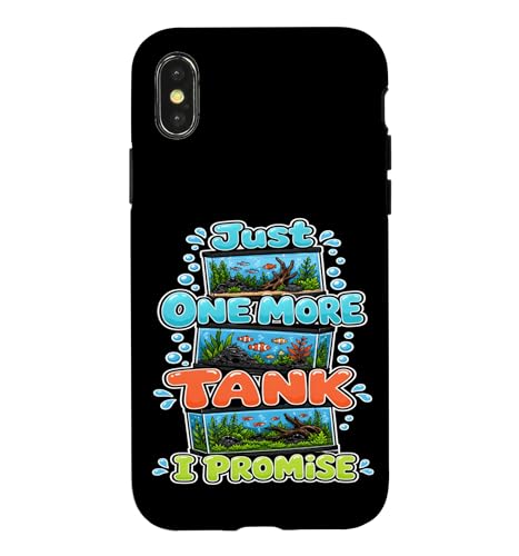 Just One More Tank I Promise �A�N�A���E�� �t�B�b�V���L�[�s���O �A�N�A���X�g �X�}�z�P�[�X iPhone X/XS �p