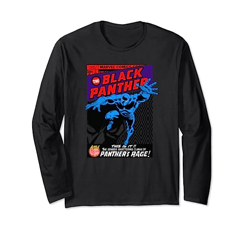 T-shirt Black Panther Marvel vintage à manches longues idéal pour vos soirées pop culture