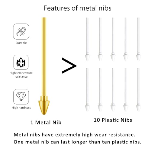 Image of Metal Nibs /Tips Replacement for Samsung Galaxy Tab S11 /S11 Ultra S Pen,Nibs /Tips+Clip + Organizer (2 Metal nibs + 3 Plastic nibs)