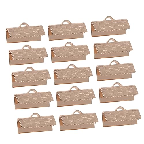 BEBEMOKO Vest Buckle Accessories Set 50pcs Ribbon End Clamp Crimp Clamp Ends for DIY Jewelry Making Unique Design
