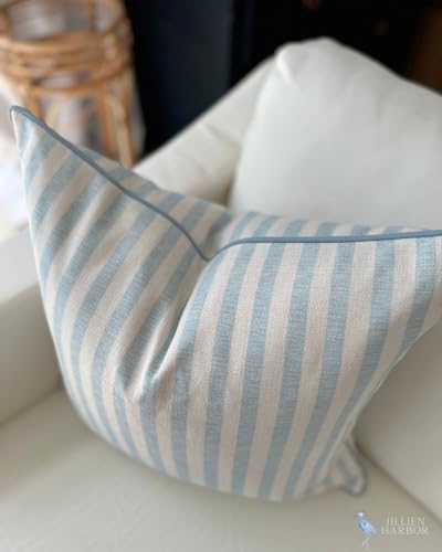 Jillien Harbor Throw Pillow for Home Harvey Seersucker Style Pillow Cover Coastal Grandmillennial Pillow Cover 20" x 20" Grandmillennial Home Decor Coastal Home Decor - Image 4