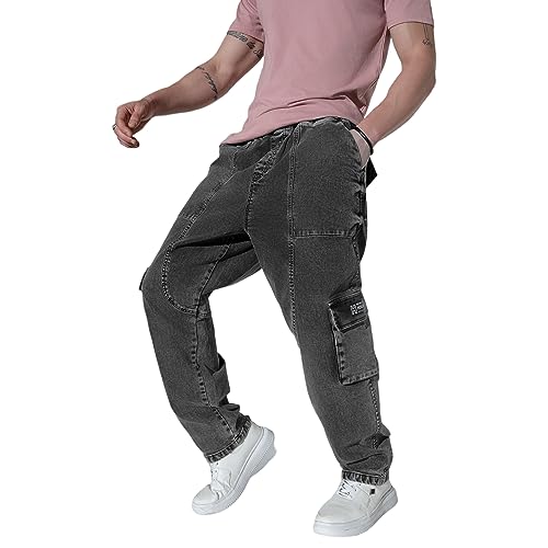Image of Hubberholme Men's Loose Fit Cargo Jogger Jeans