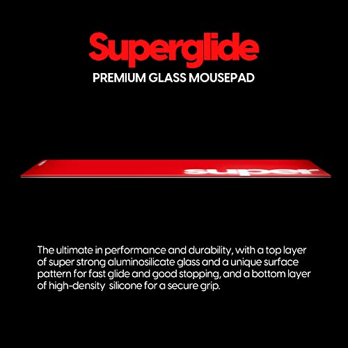 Image of Pulsar Gaming Gears Superglide Pad v1 Glass Mouse Pad, XXL, Red