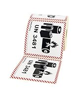 Prolac Aufkleber, Gefahrgutaufkleber UN 3481 Enthält Lithium-Ionen-Batterien, 500 Stück, 100 x 100mm, Etiketten selbstklebend, Versandetiketten, Ettiken selbstklebend, Gefahrengut Aufkleber