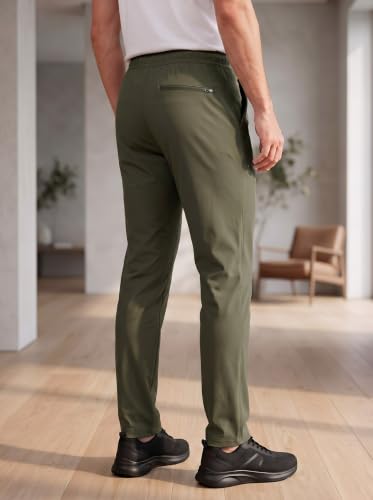 Image of SaintX Men's 4-Way Stretchable Athleisure Pants | Sweat Wicking Fabric | Slim Fit | Active - Sports Wear | Travel, Lounge & Casual Wear | Stylish Back Zipper Pocket | Available in Plus Size (ST06)