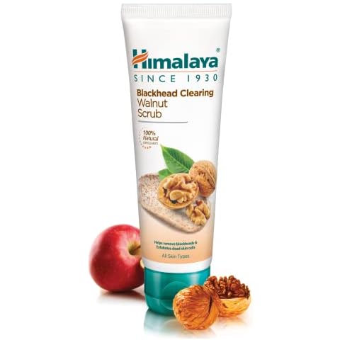 Himalaya Gentle Exfoliating Walnut Scrub Fortified with Walnuts and Wheat Germ for Clear Skin Cover
