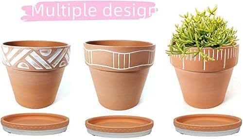 Ybx 8-Inch Plant Saucer Premium Terracotta Saucer Round Ceramic Plant Trays, Humidity Trays For Indoor Plants, Terracotta Decor, Pack Of 2 #TOP3