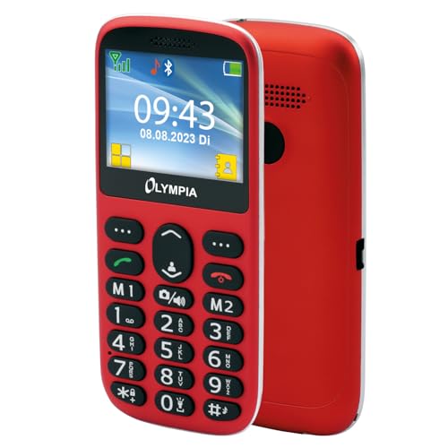 Téléphone portable pour personnes âgées Olympia Sun à grandes touches et écran couleur LCD