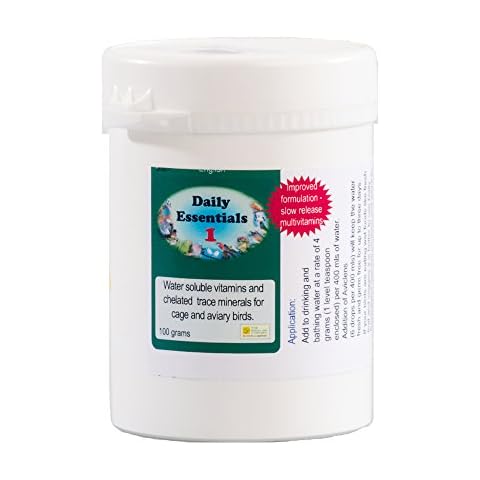 Daily Essentials 1 100g (Soluble Bird Vitamins) - The Birdcare Company Cover