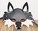 HMILY Steampunk leather animal masks, fox, tiger, wolf masks, Halloween costumes and props (Black and white)