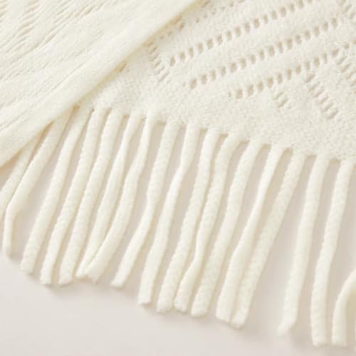 Shawl Hollow Knitted Poncho Cape Scarf Pashmina Shawls, Large Soft Pashminas Shawl Wraps With Tassel Gifts for Women2