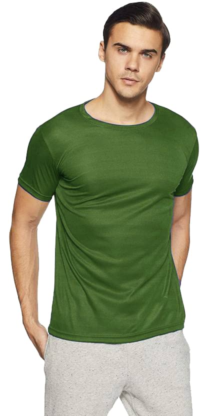 Image of Mens Dri-Fit Round Neck T-Shirt for Gym Sports Dry Fit Tees Combo - Pack of 2