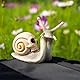 Schädel Schnecke Statue Halloween Garten Ornamente Schädel Skulptur Gothic Kreative Harz Handwerk Dekofigur Schnecke Halloween Schädel Schnecke Statue (Hellbraun)