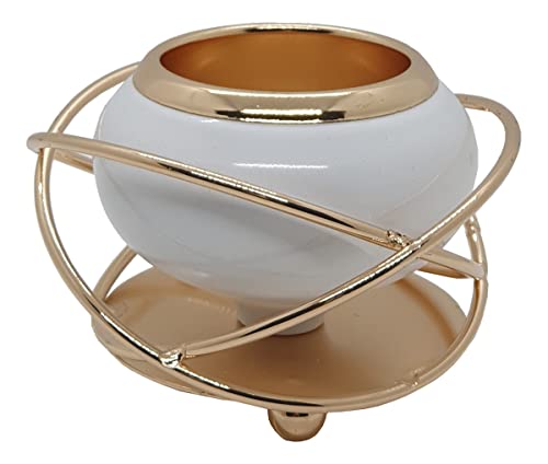 Castiçal Sofisticado Decorativo Com Porta Vela de Vidro