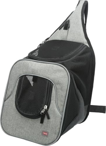 Trixie 28941 Fronttasche Savina, 30 × 33 × 26 cm, schwarz/grau