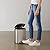Amazon Basics Smudge Resistant Small Rectangular Trash Can With Soft-Close Foot Pedal, Brushed Stainless Steel, 12 Liter/3.1 Gallon, Satin Nickel Finish, 11.3"L x 9.9"W x 15.1"H