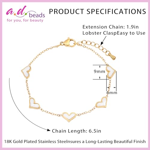 Image of 18K Gold Plated Stainless Steel Dainty Charms Colorful Crystal Birthstone Bracelet Minimalist Cute Jewelry for Women