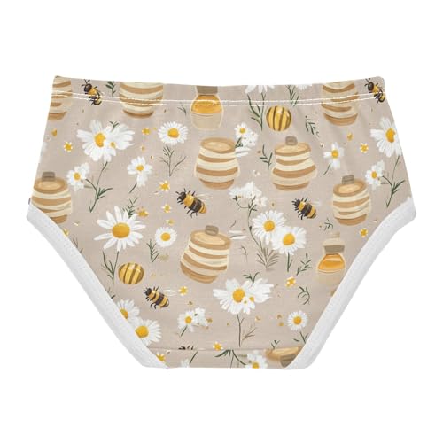 Wusikd Beehives Honey Girls' Underwear Cotton Daisy Girls Briefs Soft Toddler Underwear 2T2