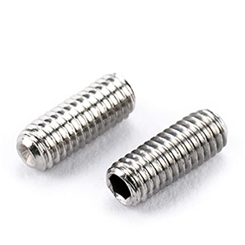 Musiclily Pro Metric M3X8mm Stainless Steel Saddle Height Screws for Import Strat Tele Style Electric Guitar Bridge,Original Color (Set of 12) - Image 3