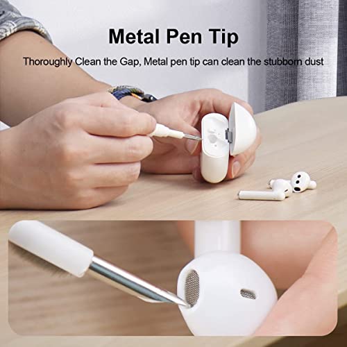 Image of Bluetooth Earbuds Cleaning Pen Tool /Kit for Airpods, 3 in 1 Multifunction and Soft Dust Removal Brush Pen, Earwax, Earphones, Case, Keyboards, Camera, Mobile Phone Etc