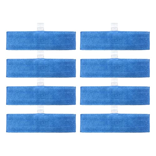 Wresetly - Juego de 8 unidades de serías lavables reutilizables para fregona de microfibra para Moppy Motor de vapor Accesorios de limpieza para el hogar