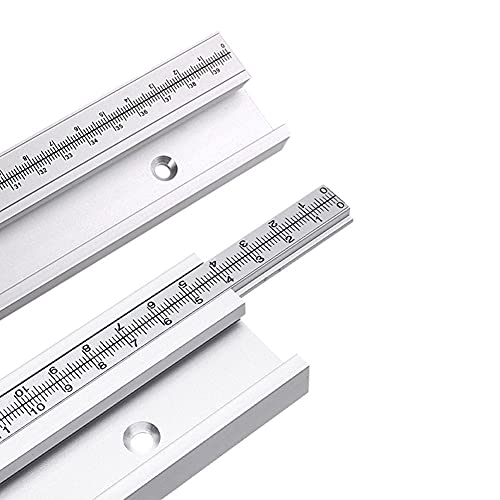 Mayyou T-Schienen mit fester Skala, Aluminiumlegierung, T-Schienen, Gehrungsschiene, Tischsäge, Zubehör für Holzbearbeitung, DIY-Werkzeuge Cover