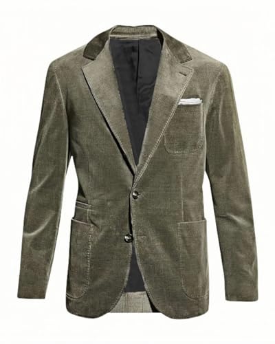 Men's Vintage Corduroy Blazer Retro Single Breasted Suit Jacket Casual Sports Coat4