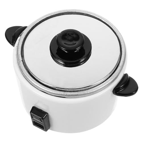 Homoyoyo Mini Cuiseur à Riz pour Maison De Poupée Décoration De Mini Cuiseur à Riz Accessoire Photo pour Mini-Maison Fourniture De Cuisine Réaliste