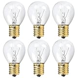 Lava Lamp Bulbs 25W 120V, S11 E17 Intermediate Base - Original Replacement Bulb for 14.5-Inch/20-Ounce Lava/Glitter Lamps - Dimmable - 150lm, 2700K Warmwhite - Long Last Lifespan (Pack of 6)