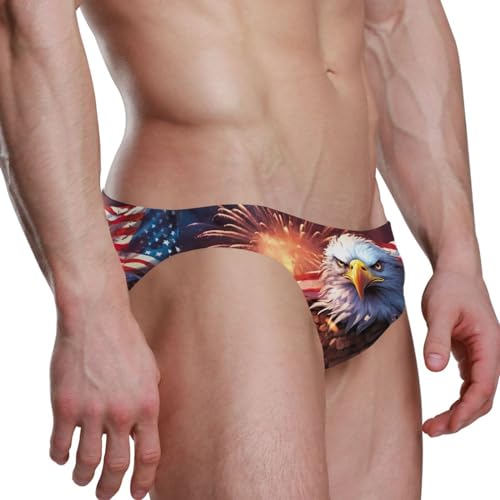 Men's Purple Galaxy Wolf Swim Briefs Bikini Swimsuit S 202a00023