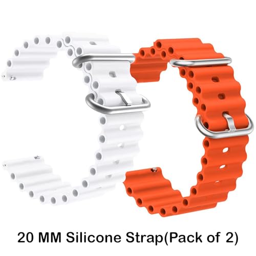 Image of ADAMO 20mm Watch Strap Combo Compatible for Bip U Pro /GTS /BIP 3 Pro /Icon Buzz and All 20mm Wristwatch and smartwatches