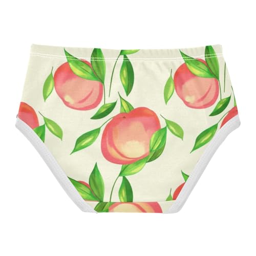 Cute Peaches Beige Toddler Underwear Floral 2t Cotton Little Girl Panties Artistic Kids Briefs Undies2