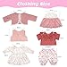 Reborn Doll Clothes for 20-22 Inch Dolls, 3 Sets 20 Inch Baby Doll Clothes Accessories 10 Pcs with Dress Coat Outfits, Headbands, Socks, Top and Pants for 20