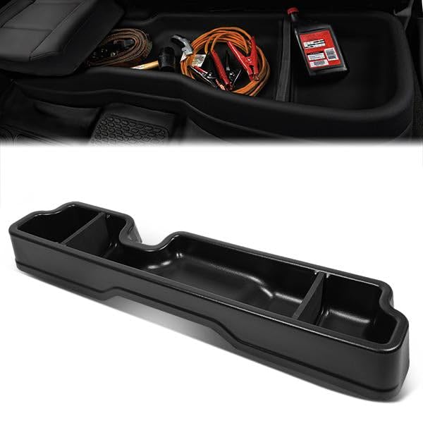 Under Seat Storage Box Rear Underseat Console Organizer Compatible with 04-08 Ford F-150 SuperCrew Cab Pickup/SuperCab Pickup
