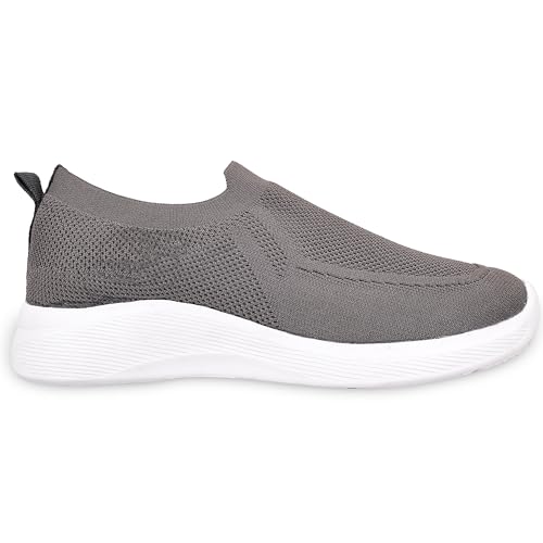 Image of SUBA Men's Breathable Mesh Slip-On Sneakers - Lightweight Walking Shoes for Gym, Running, and Casual Wear | Comfortable Cushioned Sole Casual Loafers for Men