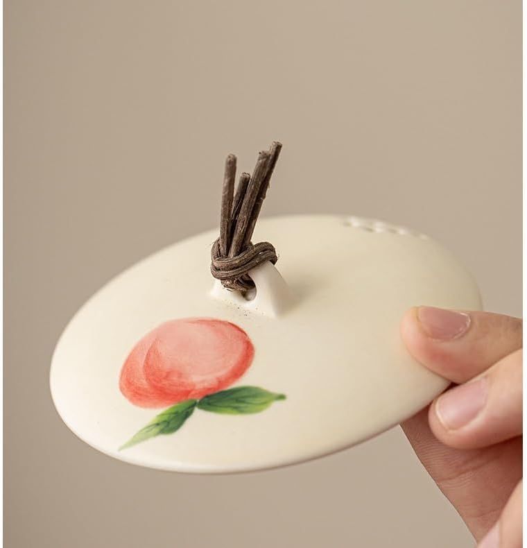 GSOUL Kungfu Tea cup Cream Yellow Hand-painted Gaiwan Ceramic Household Tea Maker One Person Small Non-scalded Single Brewing Cups Small Tea Cups