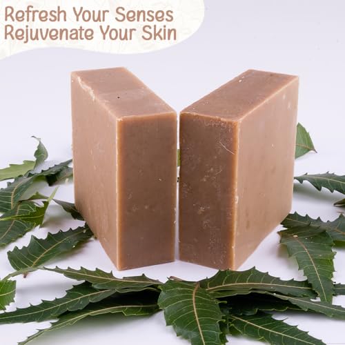 Image of Naturalis Neem Soap for Skin Itching - Handmade Cold Pressed Neem Soap with Organic Ingredients - Natural Luxury Antiseptic Soap for Deep Cleansing, Hydration, and Skin Protection, 100g