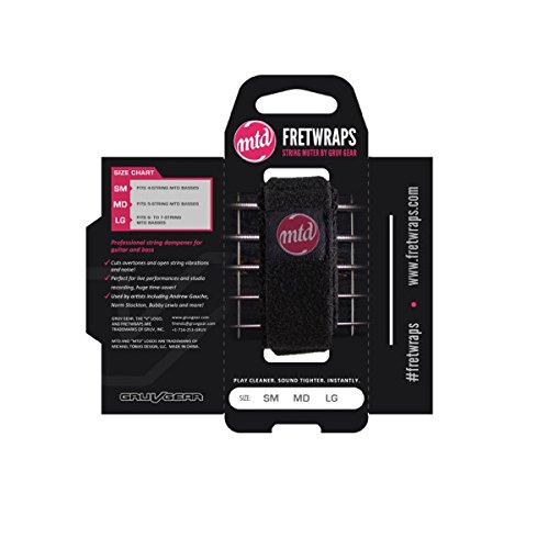 Gruv GearMTD FretWraps String Muter 1-Pack (Black, Medium) (FW-MTD-1PK-BLK-MD)