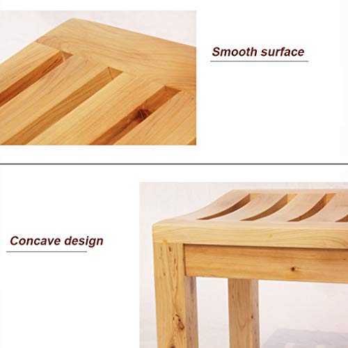 Tabouret de banc de bain en bois pour douche et extérieur - 4