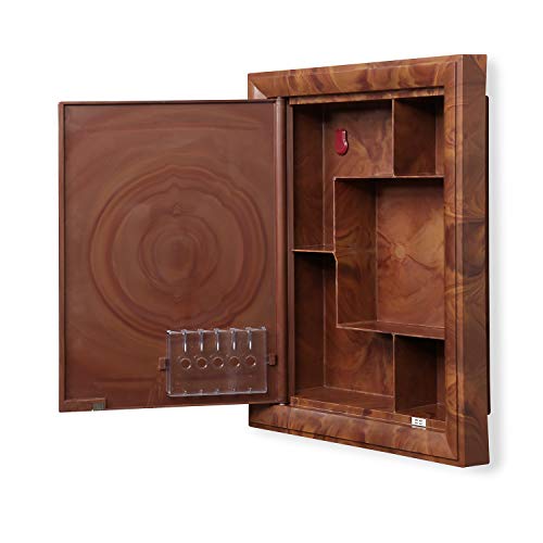 Image of Nilkamal GEMM Bathroom Cabinet with Mirror|3-Year Warranty|Modern & Stylish|Space Saving Storage|Wall Mounted Plastic Bathroom Cabinet with 5 Shelves|Bathroom Accessories|Mirror Cabinet|Mangowood
