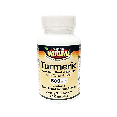 Dexatrim Natural Turmeric and Beneficial Antioxidants Dietary Supplement 500 mg (60 Capsules)
