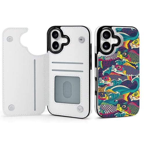 iPhone17用ケース こいのぼり 鯉のぼり スマホカバー すまほけーす 携帯ケース 防水 手帳型 PUレザー 財布型 耐衝撃 マグネット式 スタンド機能 傷汚れ防止 指紋防止 かわいい おしゃれ 贈り物