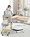 Hicomony Pedicure Chair No Plumbing with Foot Spa,360 Rotation Reclining Portable Pedicure Station,Hydraulic Adjustable,Lift Foot Spa Chair,Silla de Pedicura Profesional(Queen, Grey)